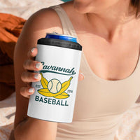 Retro Savannah Baseball Est. 2016 4 in 1 Can Cooler Tumbler Funny Banana and Ball Vintage Sports - Wonder Print Shop