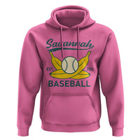 Retro Savannah Baseball Est. 2016 Hoodie Funny Banana and Ball Vintage Sports - Wonder Print Shop
