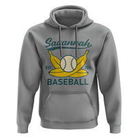 Retro Savannah Baseball Est. 2016 Hoodie Funny Banana and Ball Vintage Sports - Wonder Print Shop