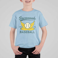 Retro Savannah Baseball Est. 2016 T Shirt For Kid Funny Banana and Ball Vintage Sports - Wonder Print Shop