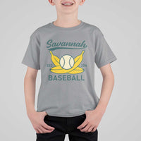 Retro Savannah Baseball Est. 2016 T Shirt For Kid Funny Banana and Ball Vintage Sports - Wonder Print Shop