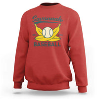 Retro Savannah Baseball Est. 2016 Sweatshirt Funny Banana and Ball Vintage Sports - Wonder Print Shop