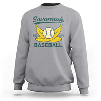 Retro Savannah Baseball Est. 2016 Sweatshirt Funny Banana and Ball Vintage Sports - Wonder Print Shop