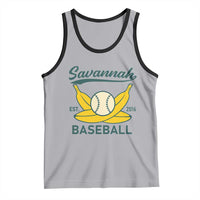 Retro Savannah Baseball Est. 2016 Tank Top Funny Banana and Ball Vintage Sports - Wonder Print Shop