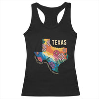 Texas Floral Boho Racerback Tank Top For the Love of the Texas Hill Country Southern Pride - Wonder Print Shop
