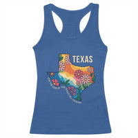 Texas Floral Boho Racerback Tank Top For the Love of the Texas Hill Country Southern Pride - Wonder Print Shop