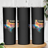 Texas Floral Boho Skinny Tumbler For the Love of the Texas Hill Country Southern Pride - Wonder Print Shop