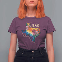 Texas Floral Boho T Shirt For Women For the Love of the Texas Hill Country Southern Pride - Wonder Print Shop