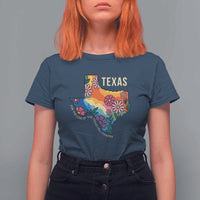 Texas Floral Boho T Shirt For Women For the Love of the Texas Hill Country Southern Pride - Wonder Print Shop