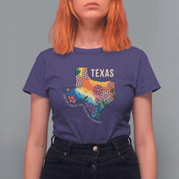 Texas Floral Boho T Shirt For Women For the Love of the Texas Hill Country Southern Pride - Wonder Print Shop
