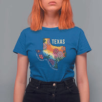 Texas Floral Boho T Shirt For Women For the Love of the Texas Hill Country Southern Pride - Wonder Print Shop