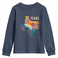 Texas Floral Boho Youth Sweatshirt For the Love of the Texas Hill Country Southern Pride - Wonder Print Shop