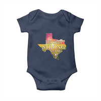 Hill Country Strong Texas Baby Onesie Sunset Bluebonnet Resilience - Wonder Print Shop