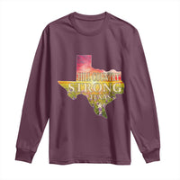 Hill Country Strong Texas Long Sleeve Shirt Sunset Bluebonnet Resilience - Wonder Print Shop