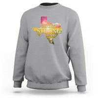 Hill Country Strong Texas Sweatshirt Sunset Bluebonnet Resilience - Wonder Print Shop