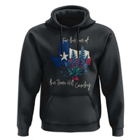 For the Love of the Texas Hill Country Hoodie Bluebonnet Floral Patriotic Flag - Wonder Print Shop