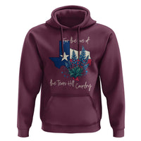 For the Love of the Texas Hill Country Hoodie Bluebonnet Floral Patriotic Flag - Wonder Print Shop