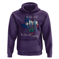 For the Love of the Texas Hill Country Hoodie Bluebonnet Floral Patriotic Flag - Wonder Print Shop