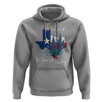 For the Love of the Texas Hill Country Hoodie Bluebonnet Floral Patriotic Flag - Wonder Print Shop