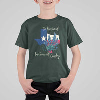 For the Love of the Texas Hill Country T Shirt For Kid Bluebonnet Floral Patriotic Flag - Wonder Print Shop