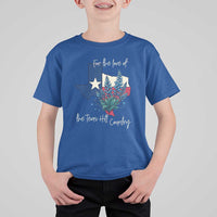 For the Love of the Texas Hill Country T Shirt For Kid Bluebonnet Floral Patriotic Flag - Wonder Print Shop