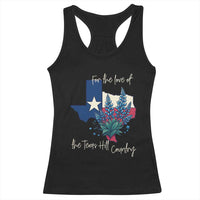For the Love of the Texas Hill Country Racerback Tank Top Bluebonnet Floral Patriotic Flag - Wonder Print Shop