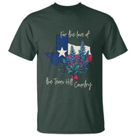 For the Love of the Texas Hill Country T Shirt Bluebonnet Floral Patriotic Flag - Wonder Print Shop