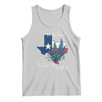 For the Love of the Texas Hill Country Tank Top Bluebonnet Floral Patriotic Flag - Wonder Print Shop