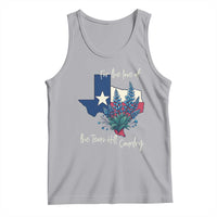 For the Love of the Texas Hill Country Tank Top Bluebonnet Floral Patriotic Flag - Wonder Print Shop