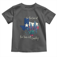 For the Love of the Texas Hill Country Toddler T Shirt Bluebonnet Floral Patriotic Flag - Wonder Print Shop