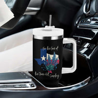 For the Love of the Texas Hill Country Tumbler With Handle Bluebonnet Floral Patriotic Flag - Wonder Print Shop