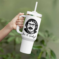 Funny Do It Lady Tumbler With Handle Mustache Guy Meme Parody - Wonder Print Shop
