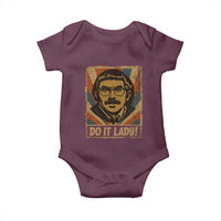 Funny Do It Lady Vintage Baby Onesie Retro 70s Mustache Guy Meme Parody - Wonder Print Shop