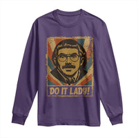 Funny Do It Lady Vintage Long Sleeve Shirt Retro 70s Mustache Guy Meme Parody - Wonder Print Shop