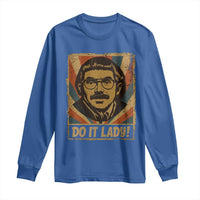 Funny Do It Lady Vintage Long Sleeve Shirt Retro 70s Mustache Guy Meme Parody - Wonder Print Shop