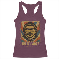 Funny Do It Lady Vintage Racerback Tank Top Retro 70s Mustache Guy Meme Parody - Wonder Print Shop