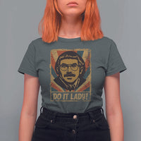 Funny Do It Lady Vintage T Shirt For Women Retro 70s Mustache Guy Meme Parody - Wonder Print Shop