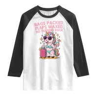 Funny Girls Trip Unicorn Raglan Shirt Bags Packed Flaps Waxed No Turning Back Bikini Vacation Bachelorette - Wonder Print Shop