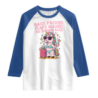 Funny Girls Trip Unicorn Raglan Shirt Bags Packed Flaps Waxed No Turning Back Bikini Vacation Bachelorette - Wonder Print Shop