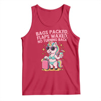 Funny Girls Trip Unicorn Tank Top Bags Packed Flaps Waxed No Turning Back Bikini Vacation Bachelorette - Wonder Print Shop