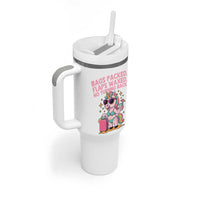 Funny Girls Trip Unicorn Tumbler With Handle Bags Packed Flaps Waxed No Turning Back Bikini Vacation Bachelorette - Wonder Print Shop