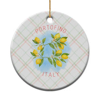 Portofino Italy Lemons Ceramic Ornament Vintage Coastal Europe Travel Summer Vibe Aesthetic - Wonder Print Shop