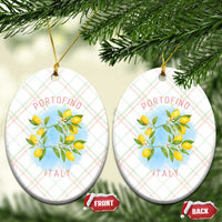 Portofino Italy Lemons Ceramic Ornament Vintage Coastal Europe Travel Summer Vibe Aesthetic - Wonder Print Shop