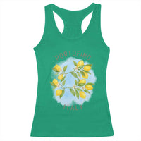 Portofino Italy Lemons Racerback Tank Top Vintage Coastal Europe Travel Summer Vibe Aesthetic - Wonder Print Shop