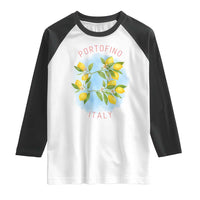 Portofino Italy Lemons Raglan Shirt Vintage Coastal Europe Travel Summer Vibe Aesthetic - Wonder Print Shop