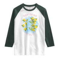 Portofino Italy Lemons Raglan Shirt Vintage Coastal Europe Travel Summer Vibe Aesthetic - Wonder Print Shop