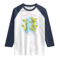 Portofino Italy Lemons Raglan Shirt Vintage Coastal Europe Travel Summer Vibe Aesthetic - Wonder Print Shop