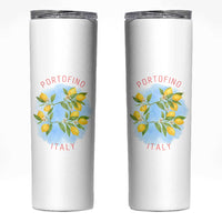 Portofino Italy Lemons Skinny Tumbler Vintage Coastal Europe Travel Summer Vibe Aesthetic - Wonder Print Shop