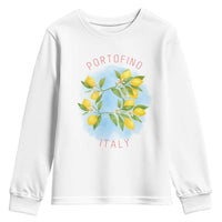 Portofino Italy Lemons Youth Sweatshirt Vintage Coastal Europe Travel Summer Vibe Aesthetic - Wonder Print Shop