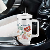 Il Mercato Italian Food Market Aesthetic Tumbler With Handle Summer Amalfi Coast La Dolce Vita TS02